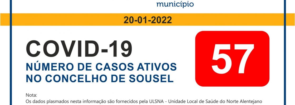 SITUAÇÃO EPIDEMIOLÓGICA NO CONCELHO DE SOUSEL – 20/Janeiro