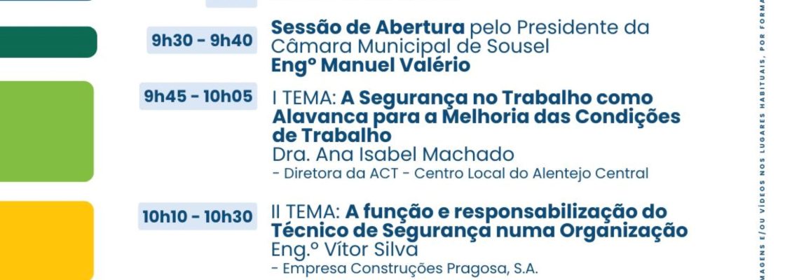 I Jornada Segurança, Higiene e Saúde no Trabalho